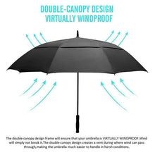 Load image into Gallery viewer, DOUBLE LAYER AUTO OPEN GOLF UMBRELLA