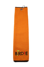 Load image into Gallery viewer, Golden Birdie Tri-fold Microfiber Waffle Golf Towel
