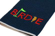 Load image into Gallery viewer, Golden Birdie Tri-fold Microfiber Waffle Golf Towel
