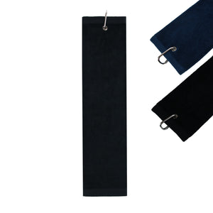 Dark color tri-fold towel