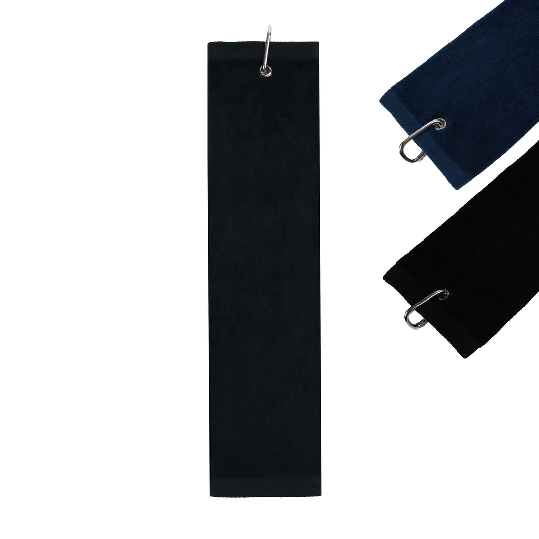 Dark color tri-fold towel