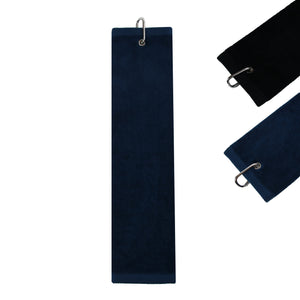 Dark color tri-fold towel