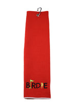 Load image into Gallery viewer, Golden Birdie Tri-fold Microfiber Waffle Golf Towel
